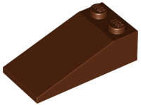 Lego (N) ~ Slope 18 4 x 2 ~ [Reddish Brown]