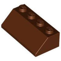 Lego (U) ~ Slope 45 2 x 4 ~ [Reddish Brown]