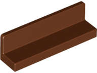 Lego (U) ~ Panel 1 x 4 x 1 ~ [Reddish Brown]