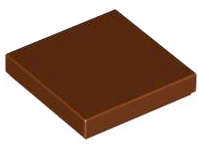 Lego (N) ~ Tile 2 x 2 ~ [Reddish Brown]