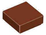 Lego (N) ~ Tile 1 x 1 ~ [Reddish Brown]