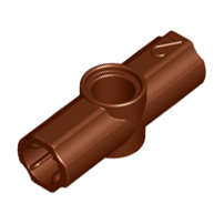 Lego (N) ~ Technic Axle and Pin Connector Angled #2 - 180 degrees ~ [Reddish Brown]
