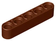 Lego (N) ~ Technic Liftarm Thick 1 x 5 ~ [Reddish Brown]