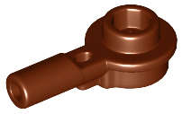Lego (N) ~ Bar 1L with 1 x 1 Round Plate with Hollow Stud ~ [Reddish Brown]