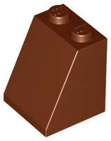 Lego (N) ~ Slope 65 2 x 2 x 2 with Bottom Tube ~ [Reddish Brown]
