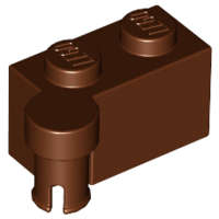 Lego (N) ~ Hinge Brick 1 x 4 Swivel Top ~ [Reddish Brown]