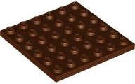 Lego (N) ~ Plate 6 x 6 ~ [Reddish Brown]