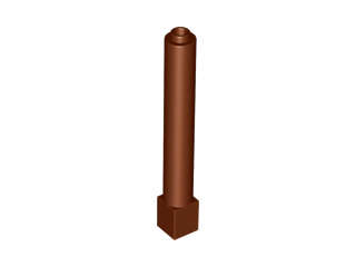 Lego (N) ~ Support 1 x 1 x 6 Solid Pillar ~ [Reddish Brown]