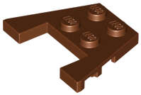 Lego (U) ~ Wedge Plate 3 x 4 with Stud Notches ~ [Reddish Brown]