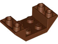 Lego (N) ~ Slope Inverted 45 4 x 2 Double with 2 x 2 Cutout ~ [Reddish Brown]
