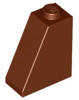 Lego (N) ~ Slope 65 2 x 1 x 2 ~ [Reddish Brown]