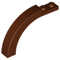 Lego (U) ~ Arch 1 x 6 x 3 1/3 Curved Top ~ [Reddish Brown]