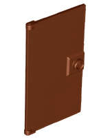 Lego (N) ~ Door 1 x 4 x 6 with Stud Handle ~ [Reddish Brown]