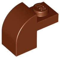 Lego (N) ~ Slope Curved 2 x 1 x 1 1/3 with Recessed Stud ~ [Reddish Brown]