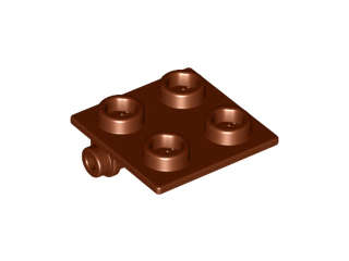 Lego (N) ~ Hinge Brick 2 x 2 Top Plate ~ [Reddish Brown]