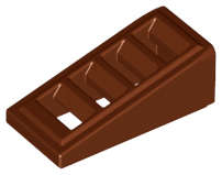Lego (N) ~ Slope 18 2 x 1 x 2/3 with Grille ~ [Reddish Brown]