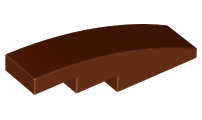 Lego (N) ~ Slope Curved 4 x 1 ~ [Reddish Brown]