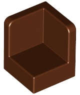 Lego (N) ~ Panel 1 x 1 x 1 Corner ~ [Reddish Brown]