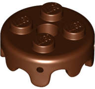 Lego (N) ~ Frosting for 2 x 2 Cake with 4 Small Pin Holes ~ [Reddish Brown]