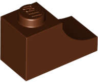 Lego (N) ~ Arch 1 x 2 Inverted ~ [Reddish Brown]