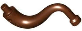 Lego (N) ~ Elephant Tail / Trunk with Bar End - Long Straight Tip ~ [Reddish Brown]