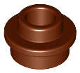 Lego (N) ~ Plate Round 1 x 1 with Open Stud ~ [Reddish Brown]