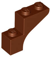 Lego (N) ~ Arch 1 x 3 x 2 ~ [Reddish Brown]