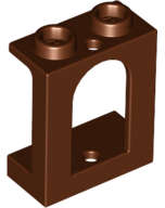 Lego (N) ~ Window 1 x 2 x 2 Castle ~ [Reddish Brown]