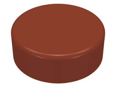 Lego (N) ~ Tile Round 1 x 1 ~ [Reddish Brown]