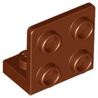 Lego (N) ~ Bracket 1 x 2 - 2 x 2 Inverted ~ [Reddish Brown]
