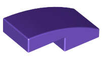 Lego (N) ~ Slope Curved 2 x 1 x 2/3 ~ [Dark Purple]