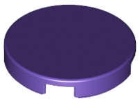 Lego (N) ~ Tile Round 2 x 2 with Bottom Stud Holder ~ [Dark Purple]