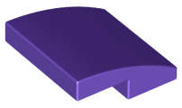 Lego (N) ~ Slope Curved 2 x 2 x 2/3 ~ [Dark Purple]