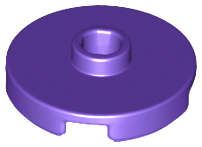 Lego (N) ~ Tile Round 2 x 2 with Open Stud ~ [Dark Purple]