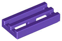 Lego (N) ~ Tile Modified 1 x 2 Grille with Bottom Groove ~ [Dark Purple]