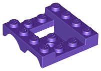 Lego (N) ~ Vehicle Mudguard 4 x 4 x 1 1/3 Double ~ [Dark Purple]