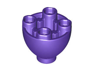 Lego (N) ~ Brick Round 2 x 2 Dome Bottom with Studs ~ [Dark Purple]