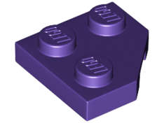 Lego (N) ~ Wedge Plate 2 x 2 Cut Corner ~ [Dark Purple]