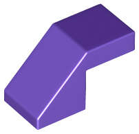 Lego (N) ~ Slope 45 2 x 1 with Cutout without Stud ~ [Dark Purple]