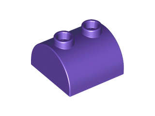 Lego (N) ~ Slope Curved 2 x 2 Double with 2 Hollow Studs ~ [Dark Purple]