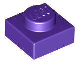 Lego (N) ~ Plate 1 x 1 ~ [Dark Purple]