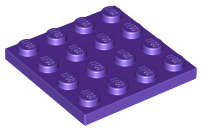 Lego (N) ~ Plate 4 x 4 ~ [Dark Purple]