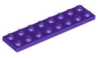 Lego (N) ~ Plate 2 x 8 ~ [Dark Purple]