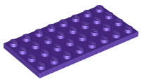 Lego (N) ~ Plate 4 x 8 ~ [Dark Purple]