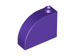 Lego (N) ~ Slope Curved 3 x 1 x 2 with Hollow Stud ~ [Dark Purple]