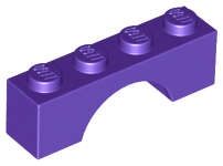 Lego (U) ~ Arch 1 x 4 ~ [Dark Purple]