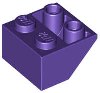 Lego (N) ~ Slope Inverted 45 2 x 2 with Flat Bottom Pin ~ [Dark Purple]