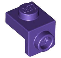 Lego (N) ~ Bracket 1 x 1 - 1 x 1 ~ [Dark Purple]
