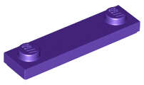 Lego (U) ~ Plate Modified 1 x 4 with 2 Studs with Groove ~ [Dark Purple]