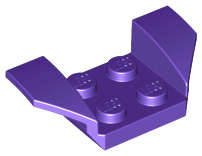 Lego (U) ~ Vehicle Mudguard 2 x 4 with Flared Wings ~ [Dark Purple]